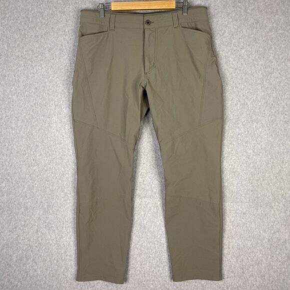 KUHL Pants Mens 33x34 (37x28.5) Deceptr Hiking Pant Burnt Olive - Picture 2 of 11